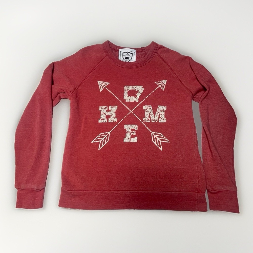 Arkansas Razorbacks Comfort Colors Women's Small Sweatshirt Faded Distressed